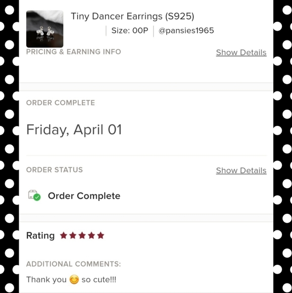 Tiny Dancer Earrings (S925) - Only 2 left! - Picture 8 of 8